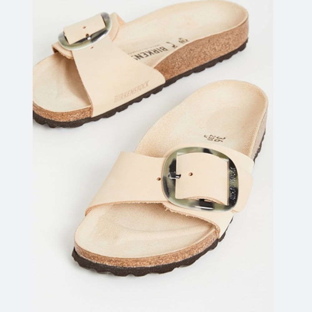 OUT OF STOCK Women's Madrid Big Buckle Sandals beige/tortoise